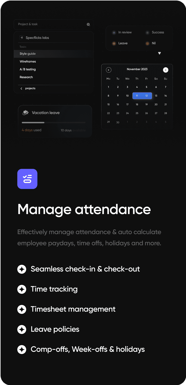 Manage Attendance